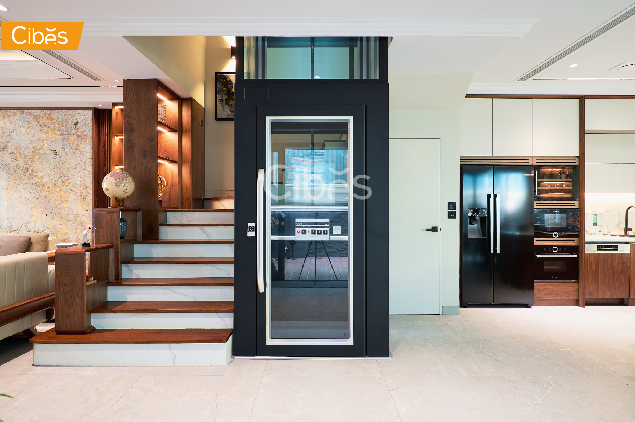 Thang máy tối ưu chi phí Cibes Uno lắp đặt tại KĐT An Lạc Green Symphony, Hà Nội